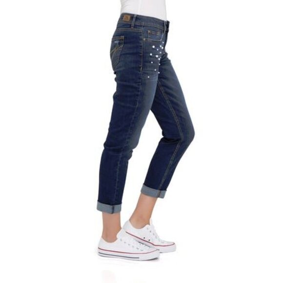 EUC Jordache blue denim pearl skinny boyfriend jeans - Picture 2 of 5